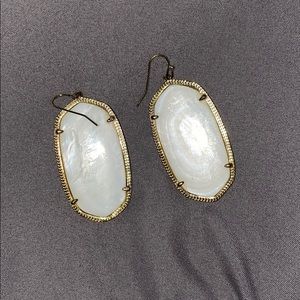 Kendra Scott Danielle Pear White Earrings